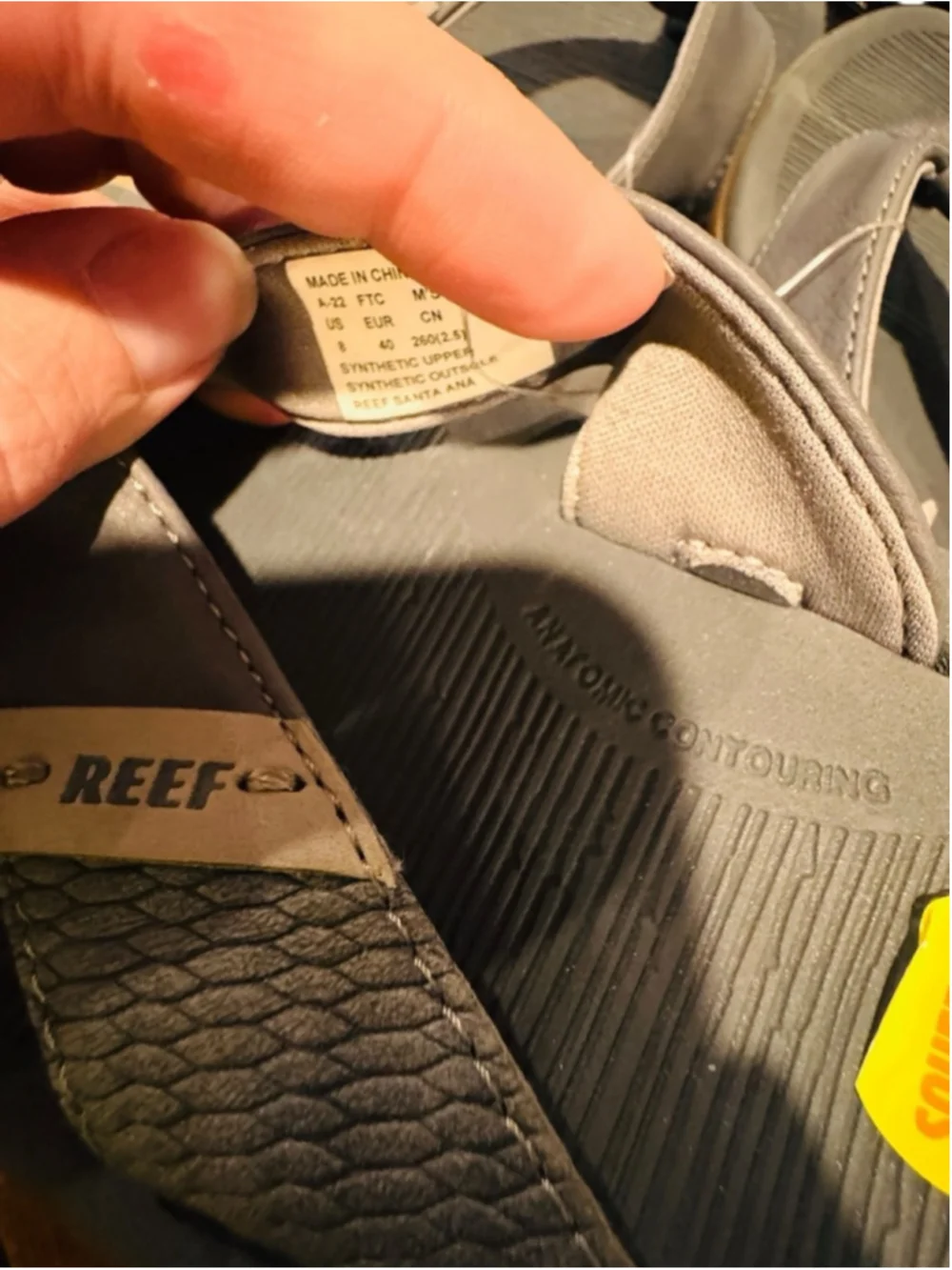 Men's Reef Gray Sandals & Flip-Flops Size 8